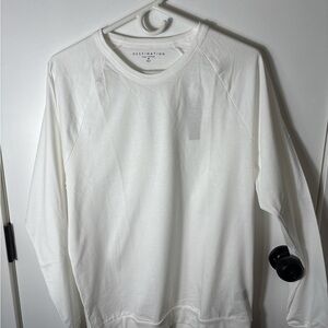 J. Crew Classic White Lightweight Long Sleeve Tee